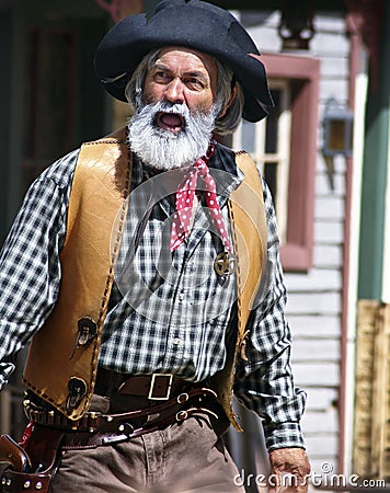 Old Wild West Cowboy Sheriff Editorial Stock Photo