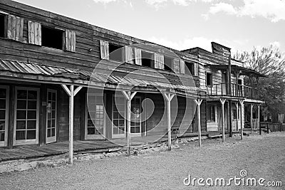 Old Wild West Cowboy Town USA Stock Photo