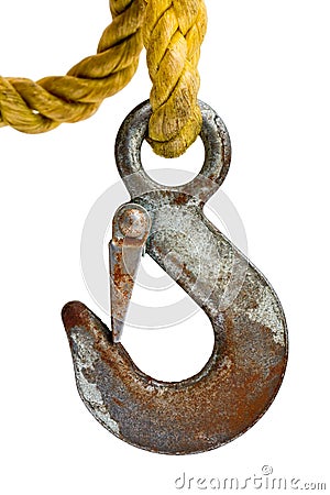 Old Winch hook Stock Photo