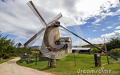 Old Windmill (Sugar Mill) at Morgan Lewis, Barbados Stock Photo