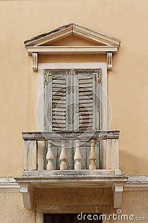 Old window balcony Stock Photo