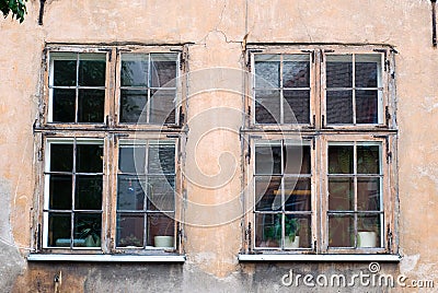Old Windows Stock Photo