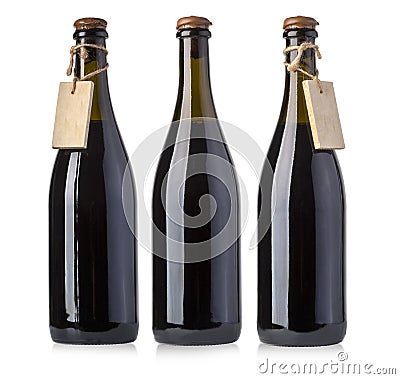 Old wine bottles Stock Photo