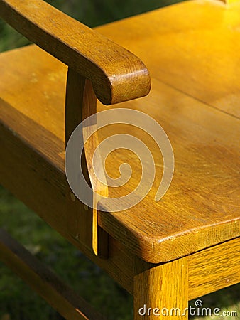 Old wood chair detail Stock Photo