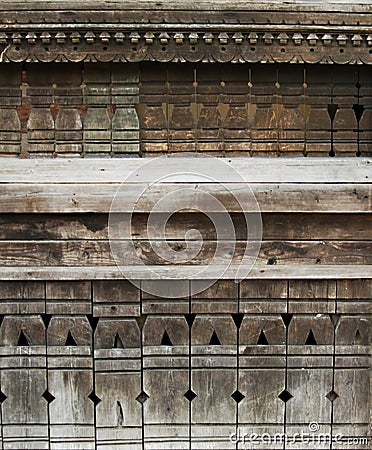 Old wood fence detail Stock Photo