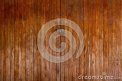 Old wood locked door. Stock Photo