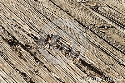 Old Wood Weathered Patio Deck Boards Damaged Stock Photo