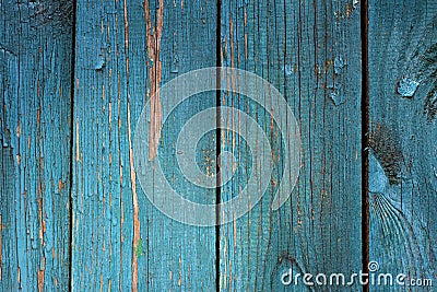 Old wooden background. Old plaques of turquoise color. Stock Photo