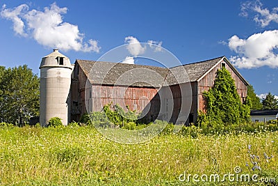 Old Wooden Barn Stock Photo
