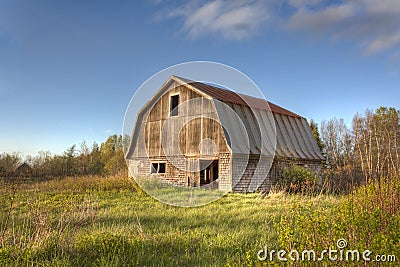 Old Wooden Barn Stock Photo