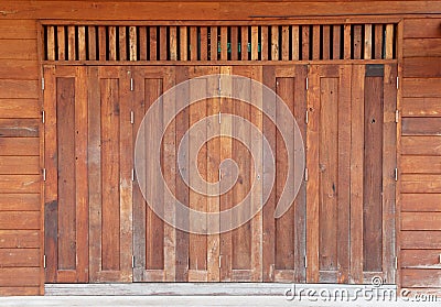 Old wooden barn door Stock Photo