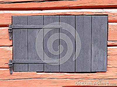 Old wooden barn window background Stock Photo