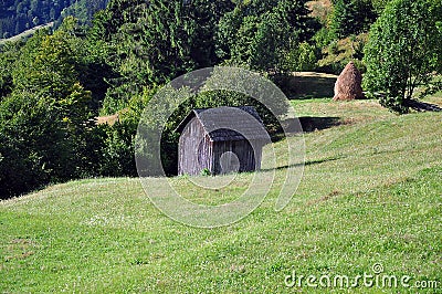 Old wooden barrack Stock Photo