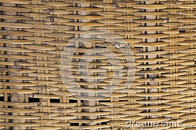 Old Wooden Basket Stock Photo