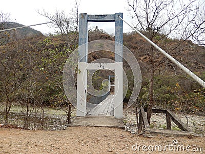 Old Wooden Bridge Stock Photo