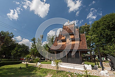Old wooden building Lanna style at Chiangrai Thailand Editorial Stock Photo