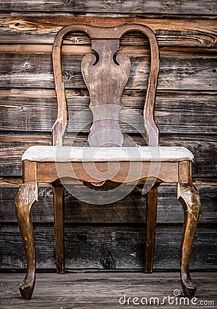 Old Wooden Chair Stock Photo