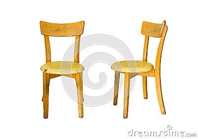 Old wooden chairs Stock Photo