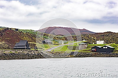 Wooden church of Heimaey, Westman Isles, Iceland Stock Photo