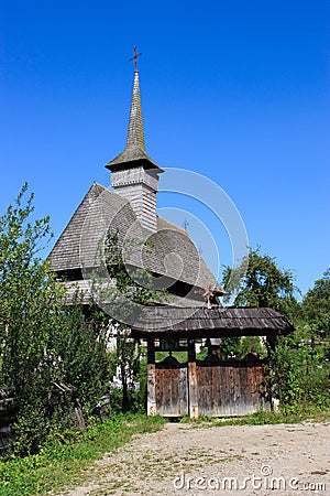 Old wooden church in Salistea de Sus, Maramures Stock Photo