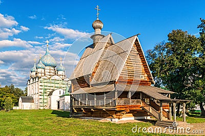 Old wooden church in the Suzdal Kremlin Stock Photo