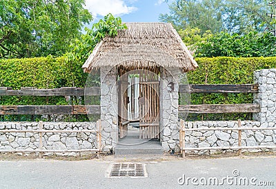 An old wooden door Stock Photo