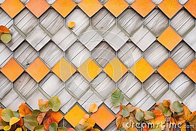 old wooden fence interlacing Stock Photo