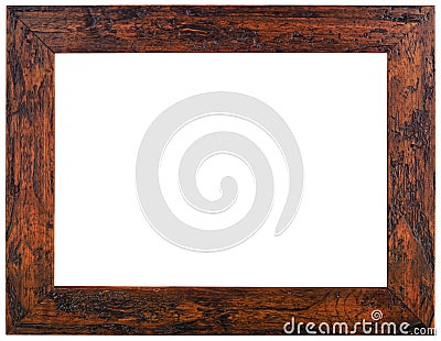 Old Wooden Frame Cutout Stock Photo