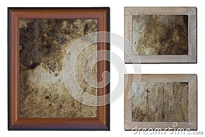 Old wooden frame isolated. Stock Photo