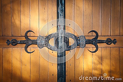 Old wooden gate Stock Photo