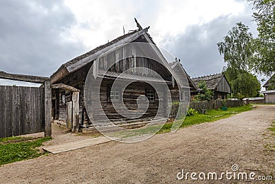 Old wooden house in europe for print Editorial Stock Photo