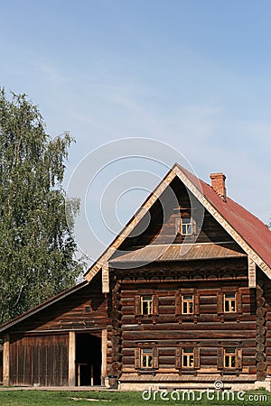 Old wooden house in Suzdal Stock Photo