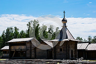 Old wooden house. Taltsy, Irkutsk region, Russia, wooden house Stock Photo