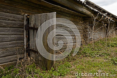 Old wooden log cabin Stock Photo