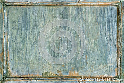 Old wooden painted green frame Stock Photo