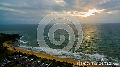 The old wooden pier destroyed over time Stock Photo