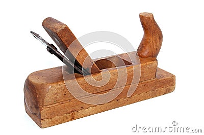 Old Wooden plane Stock Photo