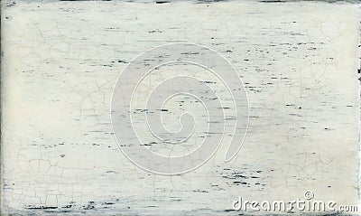 Old wooden planks painted white. Stock Photo
