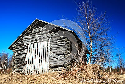 Old wooden shed Stock Photo