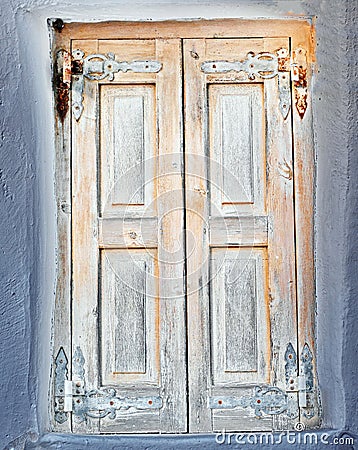 Old wooden shutter Stock Photo