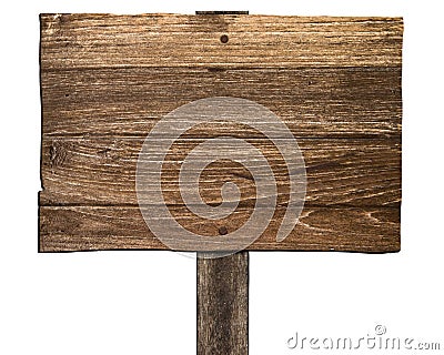 Old wooden sign Stock Photo