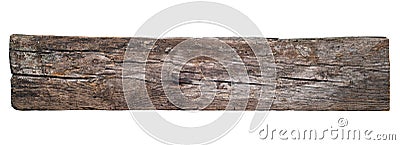 Old wooden sign board background. plank wood isolated for design art work or add text message. Stock Photo