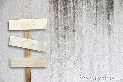 Old wooden signboard Stock Photo