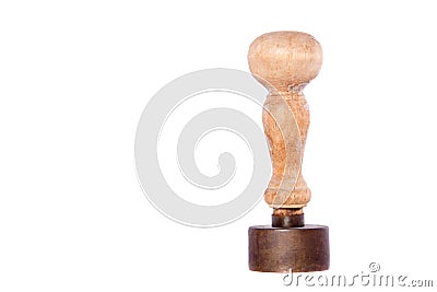 An old wooden stamp Stock Photo