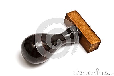 Old wooden stamp Stock Photo