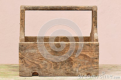 Old Wooden Tool Box Stock Photo