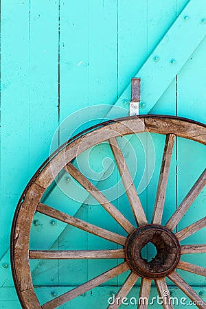 Southwestern Wagon Wheel Stock Photo