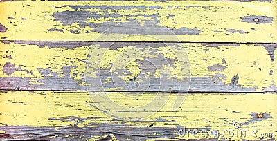 An old wooden wall of boards with peeling paint. Beautiful background. Stock Photo