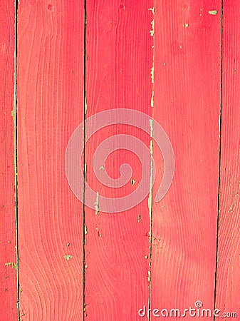 An old wooden wall of boards with peeling paint. Beautiful background. Stock Photo