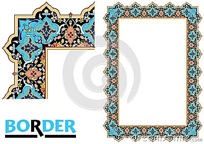 Old World Borders Vector - Tiled frame in plant leaves and flowers Framework Decorative Elegant style Vector Illustration